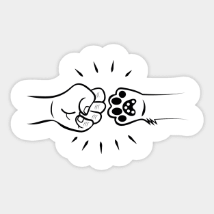 Dog Fist Bump Sticker